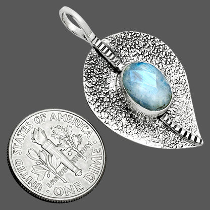 Rainbow Moonstone Checker - India Pendant P-1218 SDP157433