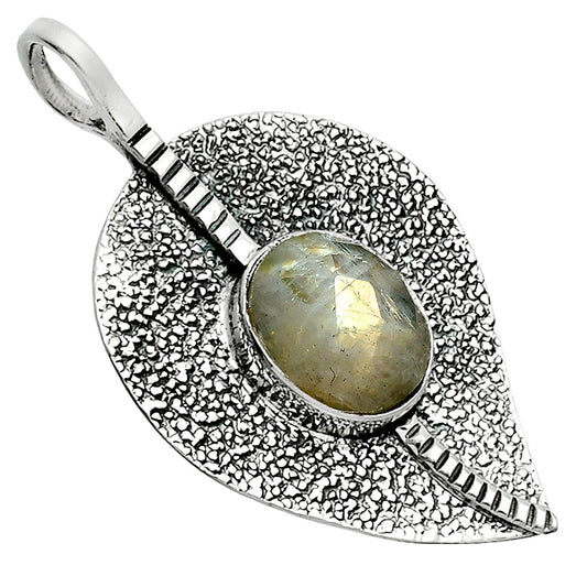 Rainbow Moonstone Checker - India Pendant P-1218 SDP157434