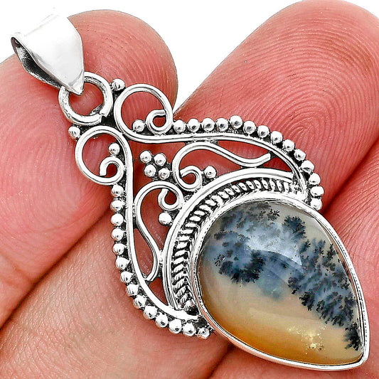 Natural Robinson Ranch Plume Agate Pendant P-1541 SDP157513