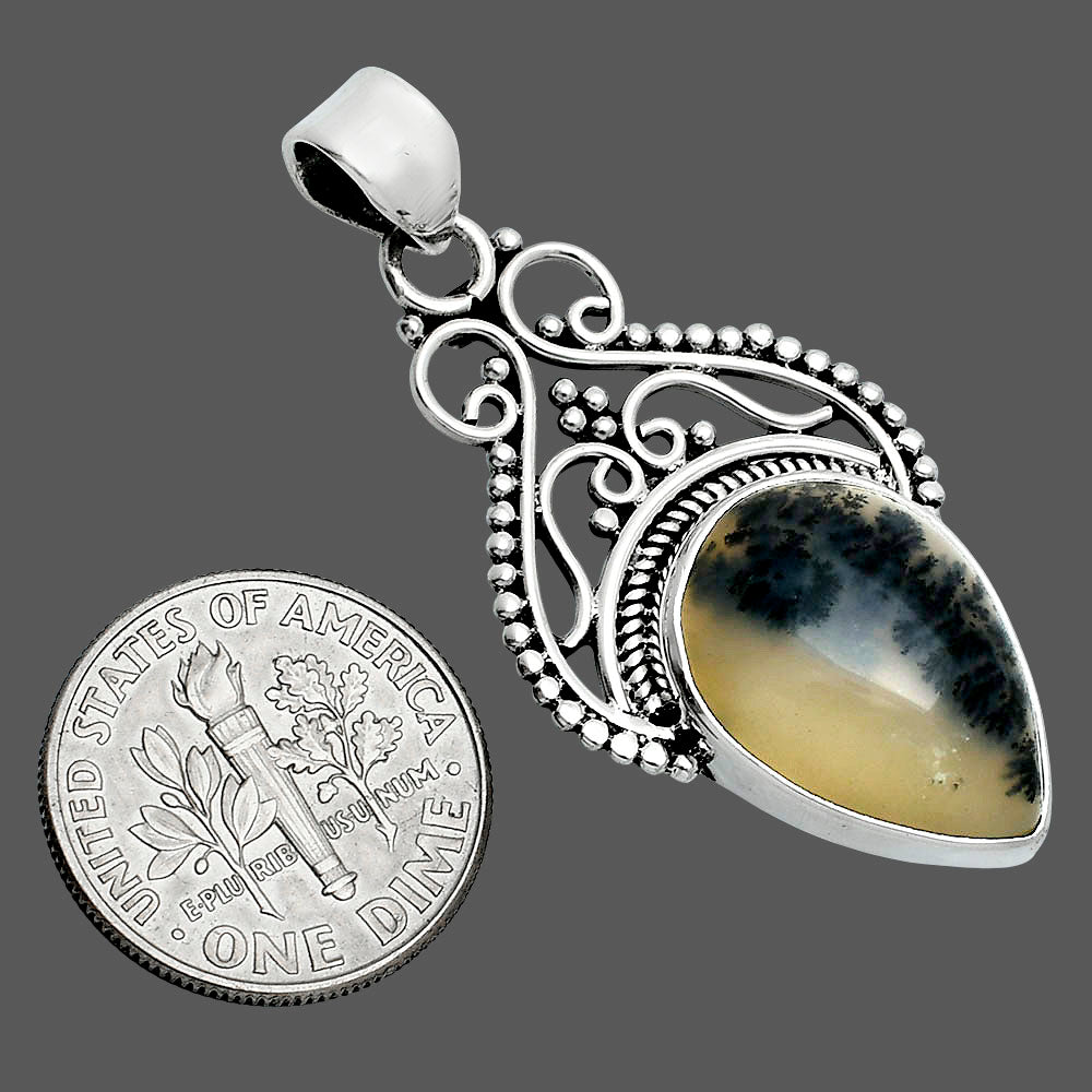 Natural Robinson Ranch Plume Agate Pendant P-1541 SDP157513