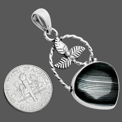 Crown Of Silver Psilomelane - Black Malachite Pendant P-1688 SDP157519