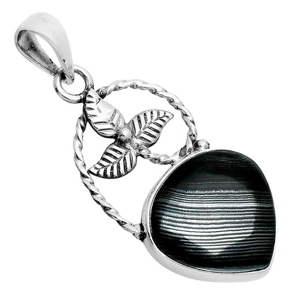 Crown Of Silver Psilomelane - Black Malachite Pendant P-1688 SDP157519