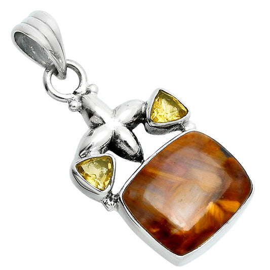 Pietersite - Namibia & Citrine Pendant P-1673 SDP157527