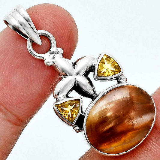 Pietersite - Namibia & Citrine Pendant P-1673 SDP157528