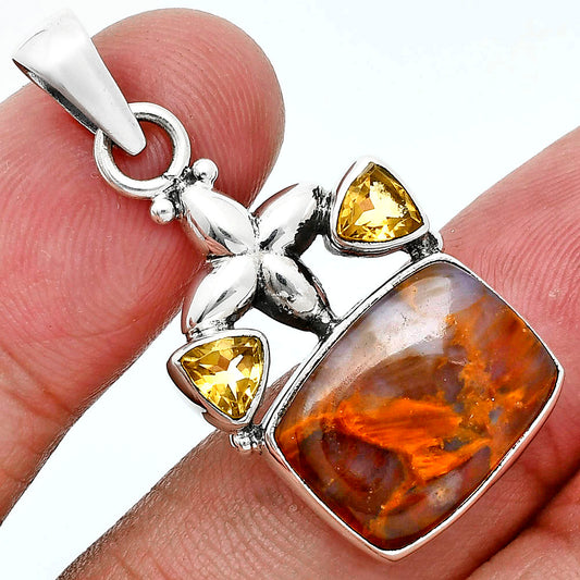 Pietersite - Namibia & Citrine Pendant P-1673 SDP157529
