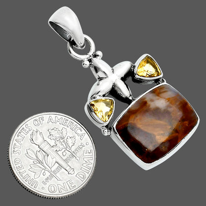 Pietersite - Namibia & Citrine Pendant P-1673 SDP157529