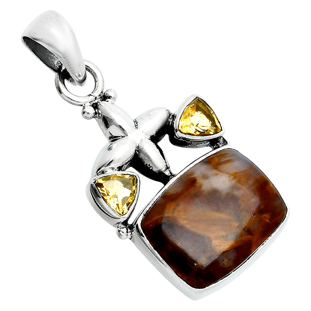 Pietersite - Namibia & Citrine Pendant P-1673 SDP157529