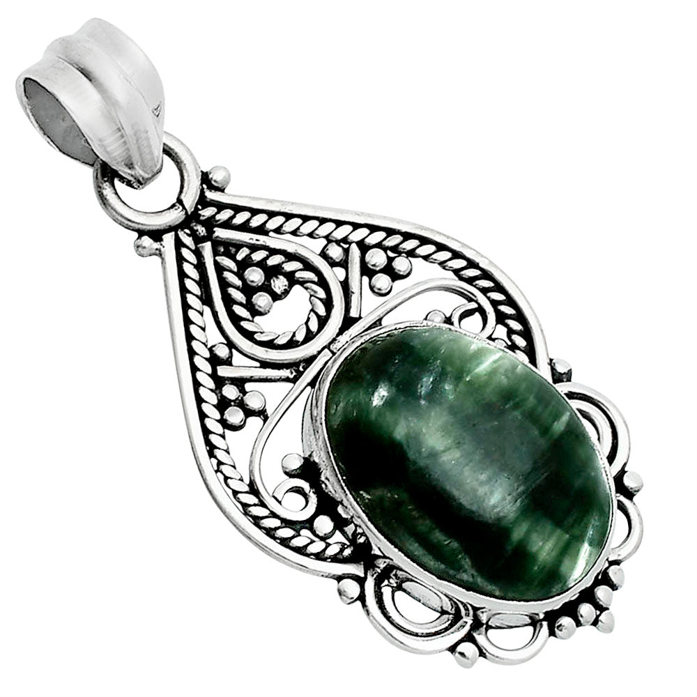 Natural Russian Seraphinite Pendant P-1541 SDP157534