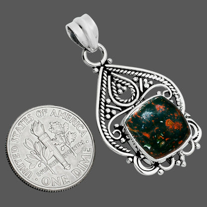 Natural Blood Stone - India Pendant P-1541 SDP157538