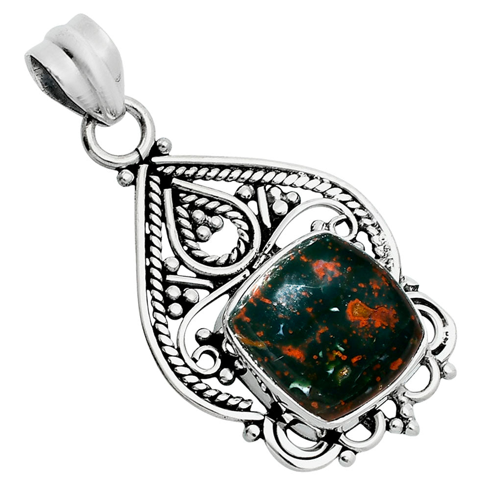 Natural Blood Stone - India Pendant P-1541 SDP157538