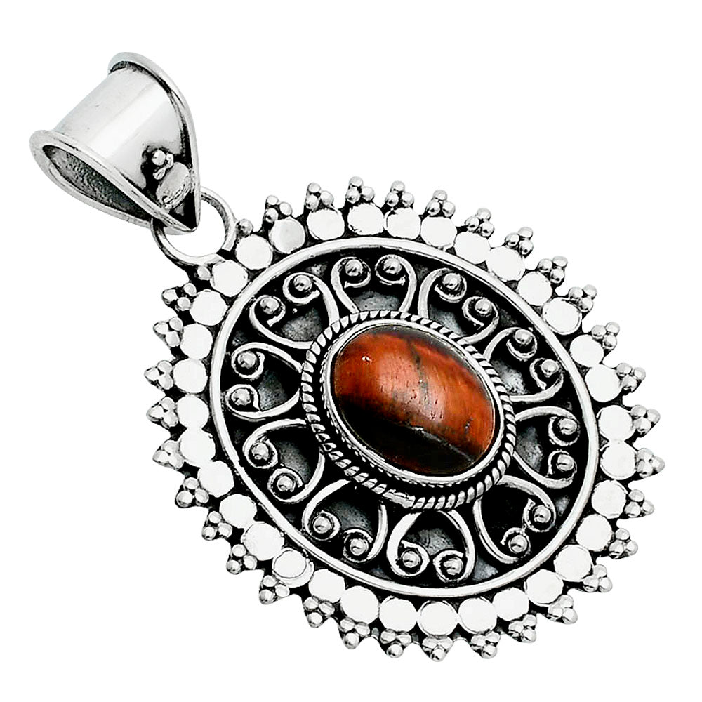 Natural Red Tiger Eye Pendant P-1214 SDP157556