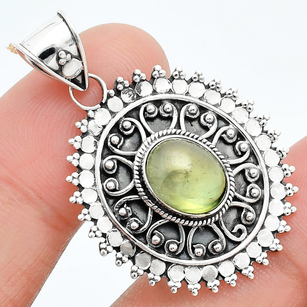Natural Prehnite Pendant P-1214 SDP157558