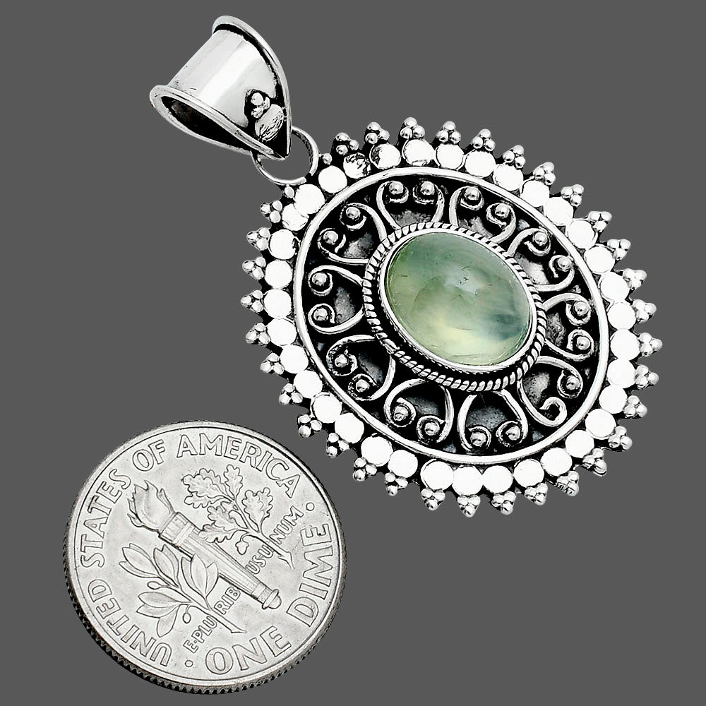 Natural Prehnite Pendant P-1214 SDP157558