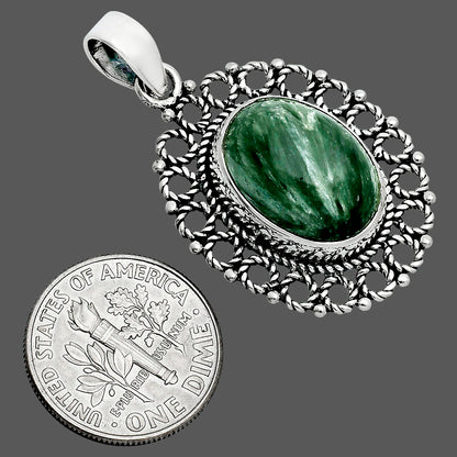 Natural Russian Seraphinite Pendant P-1009 SDP157561