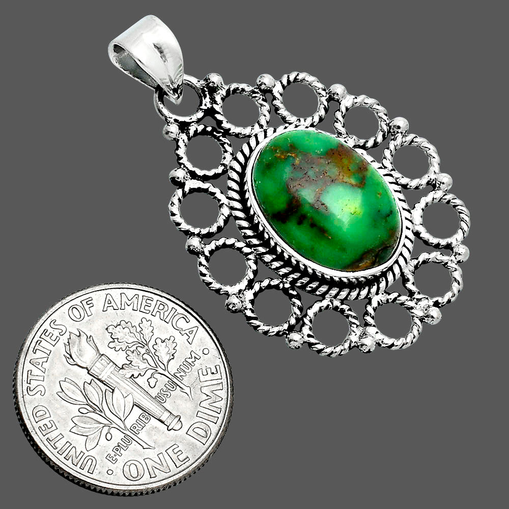 Green Mohave Turquoise - Arizona Pendant P-1009 SDP157563