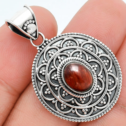 Natural Red Tiger Eye Pendant P-1214 SDP157569