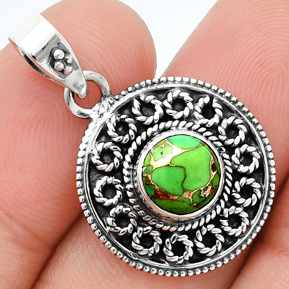 Copper Green Turquoise - Arizona Pendant P-1214 SDP157593