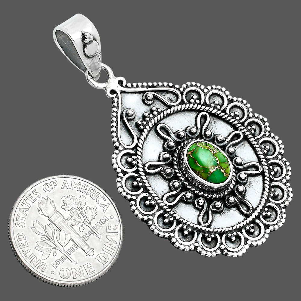 Copper Green Turquoise - Arizona Pendant P-1214 SDP157609