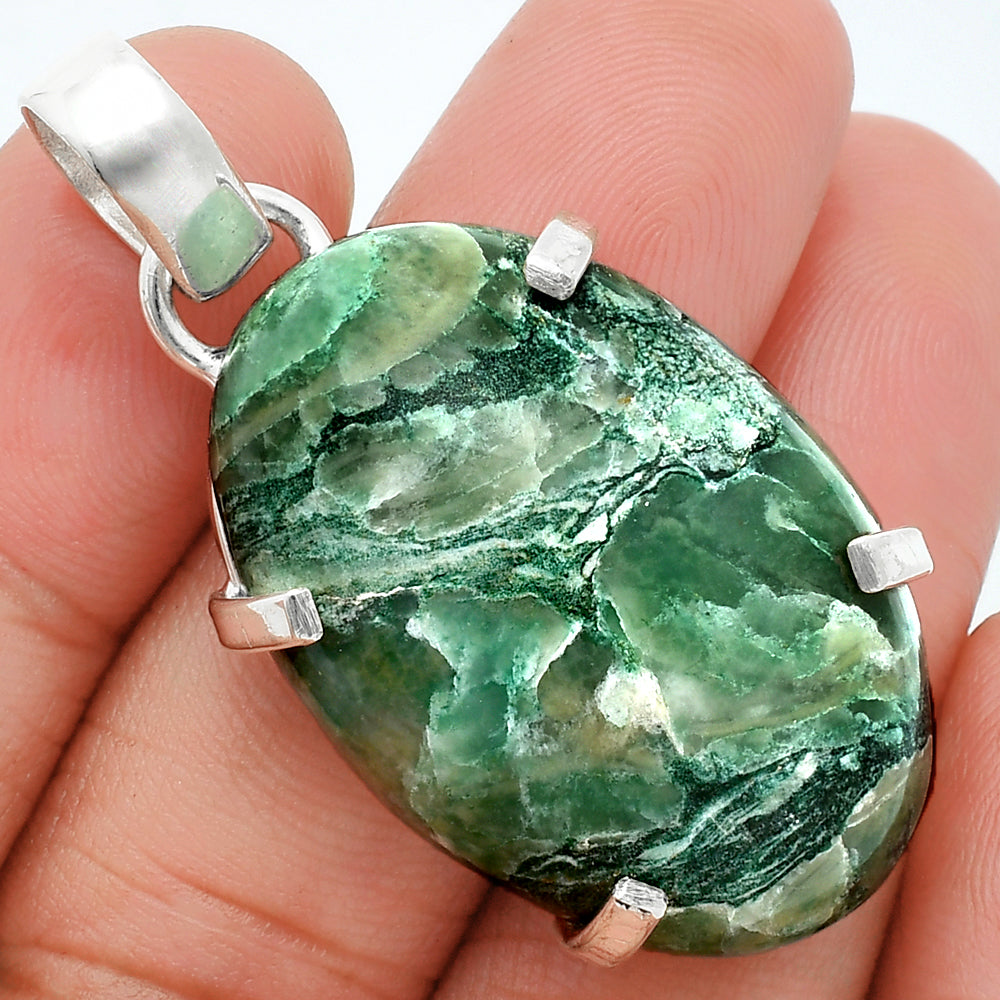 Natural Green Fuchsite Pendant P-1162 SDP157619