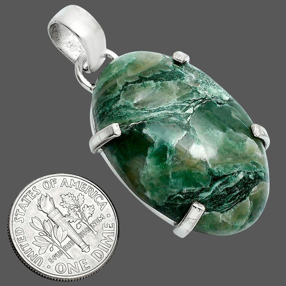 Natural Green Fuchsite Pendant P-1162 SDP157619