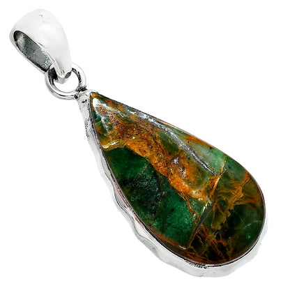 Turkish Rainforest Chrysocolla Pendant P-1110 SDP157629