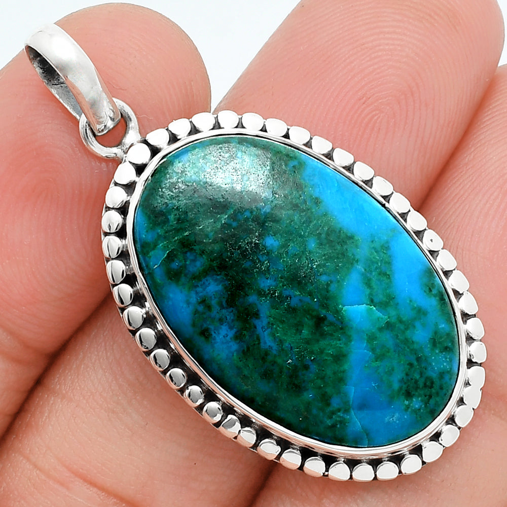 Natural Azurite Chrysocolla Pendant P-1052 SDP157637