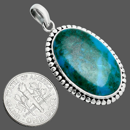 Natural Azurite Chrysocolla Pendant P-1052 SDP157637