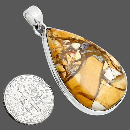 Natural Brecciated Mookaite Pendant P-1124 SDP157653