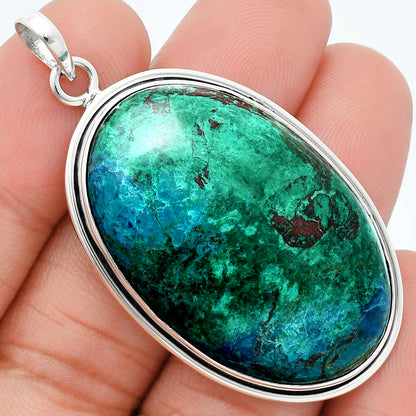 Natural Azurite Chrysocolla Pendant P-1050 SDP157655