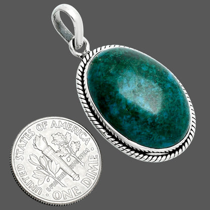 Natural Azurite Chrysocolla Pendant P-1056 SDP157659