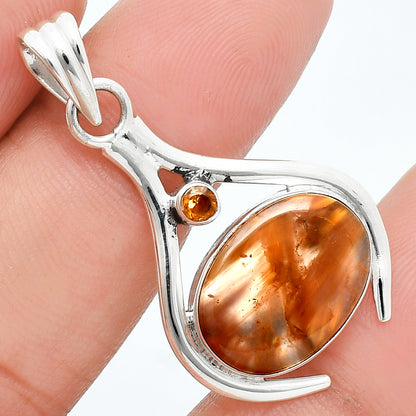 Natural Sandalwood & Citrine Pendant P-1057 SDP157696