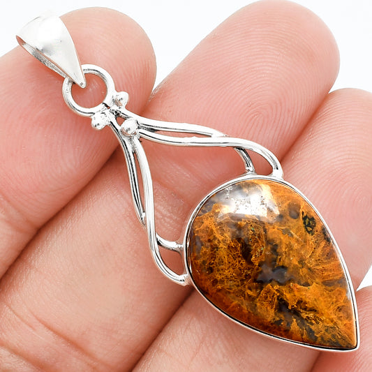 Natural Red Moss Agate Pendant P-1253 SDP157703