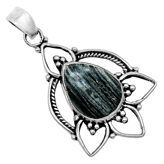 Natural Silver Leaf Obsidian Pendant P-1444 SDP157711