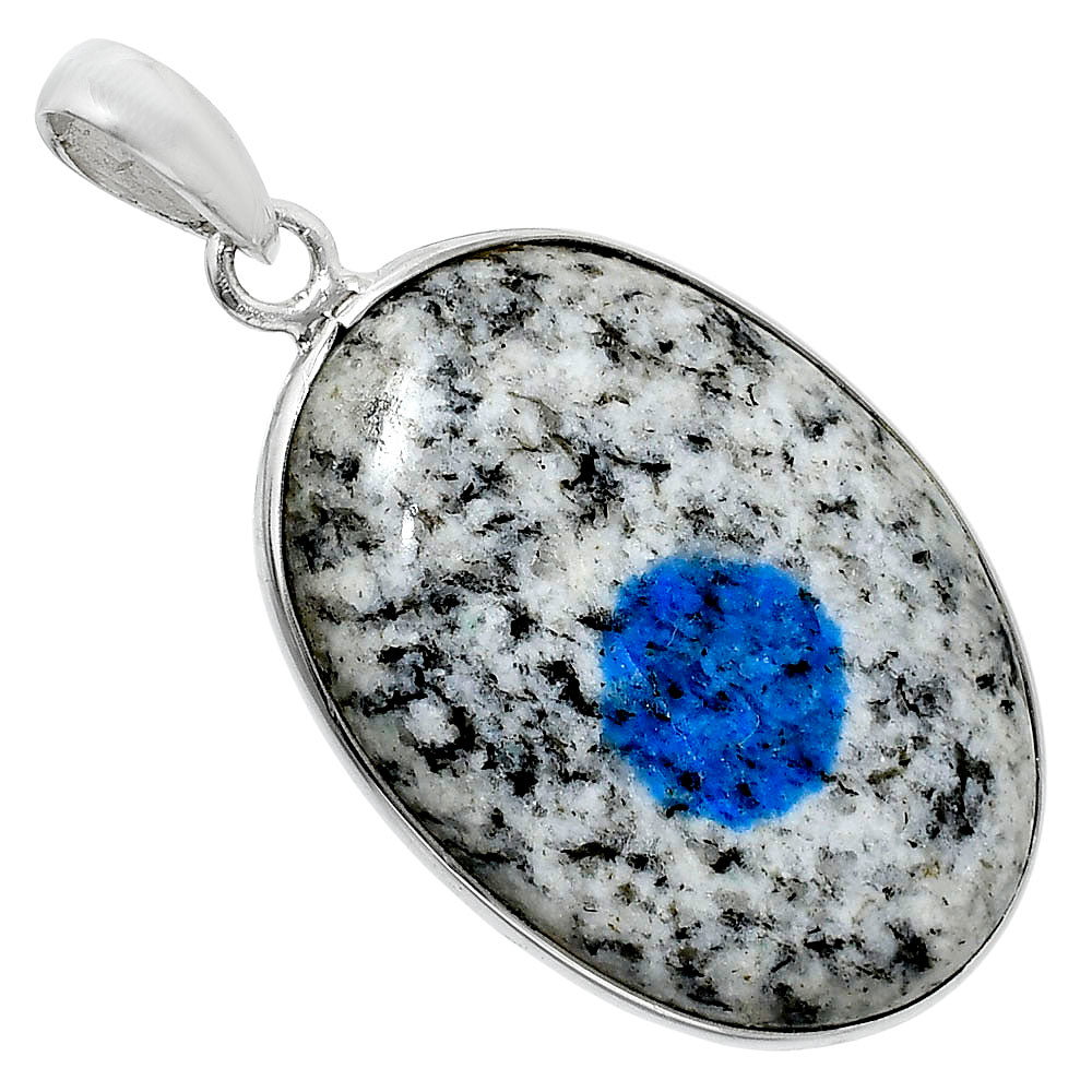 Natural K2 Blue - Azurite In Quartz Pendant P-1001 SDP157830