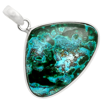 Azurite In Malachite - Morenci Mines Pendant P-1001 SDP157930