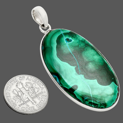 Azurite In Malachite - Morenci Mines Pendant P-1001 SDP157957