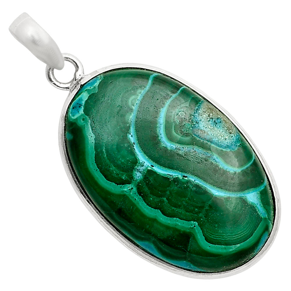 Azurite In Malachite - Morenci Mines Pendant P-1001 SDP157967