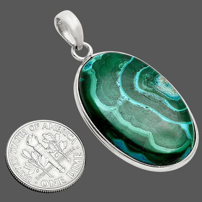 Azurite In Malachite - Morenci Mines Pendant P-1001 SDP157967