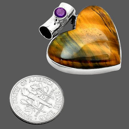 Natural Tiger Eye - Africa & Amethyst Pendant P-1300 SDP157971