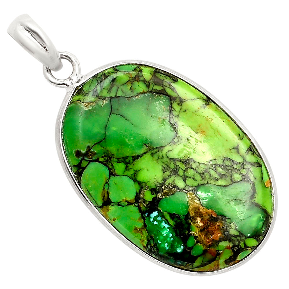 Natural Green Matrix turquoise Pendant P-1001 SDP158046