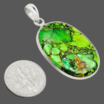 Natural Green Matrix turquoise Pendant P-1001 SDP158046