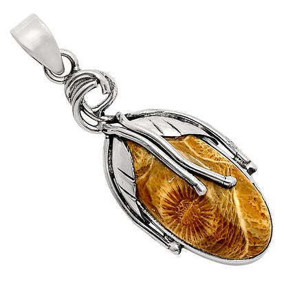 Flower Fossil Coral Pendant SDP158090