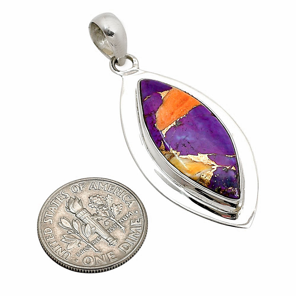 Spiny Oyster Turquoise Pendant P-1076 SDP158119
