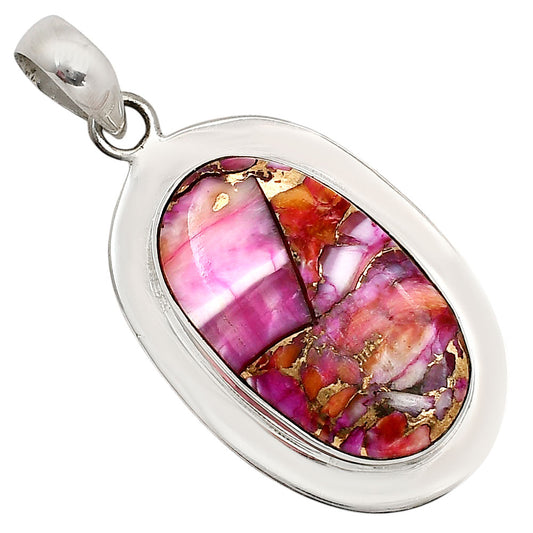 Kingman Orange Dahlia Turquoise Pendant P-1076 SDP158125