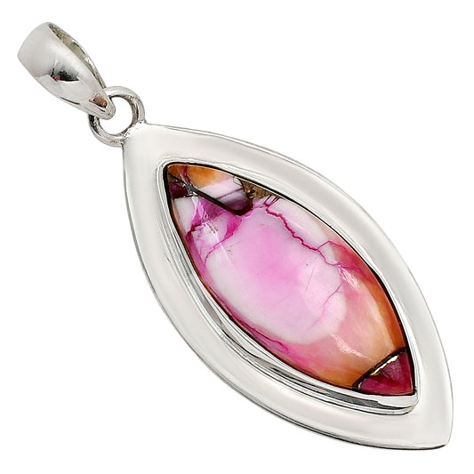 Kingman Orange Dahlia Turquoise Pendant P-1076 SDP158129