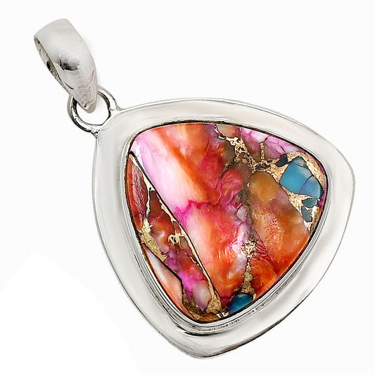 Kingman Orange Dahlia Turquoise Pendant P-1076 SDP158152