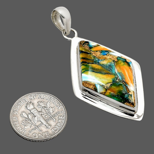 Spiny Oyster Turquoise Pendant P-1076 SDP158175