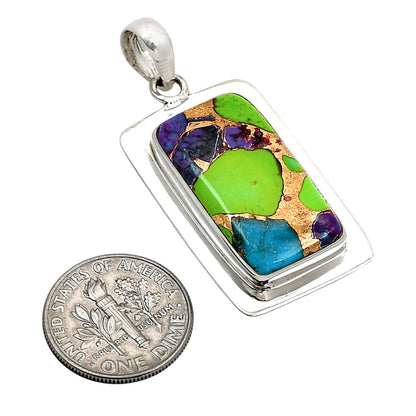 Multi Copper Turquoise Pendant P-1076 SDP158193