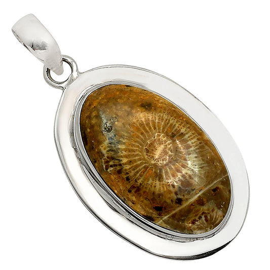 Flower Fossil Coral Pendant P-1076 SDP158244