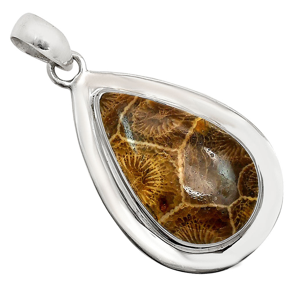 Flower Fossil Coral Pendant P-1076 SDP158245